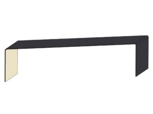 Eclisse de couvertine à clipser