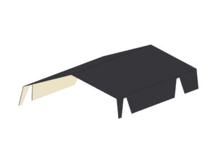 Faîtière crantée double