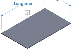 Tôle à la découpe